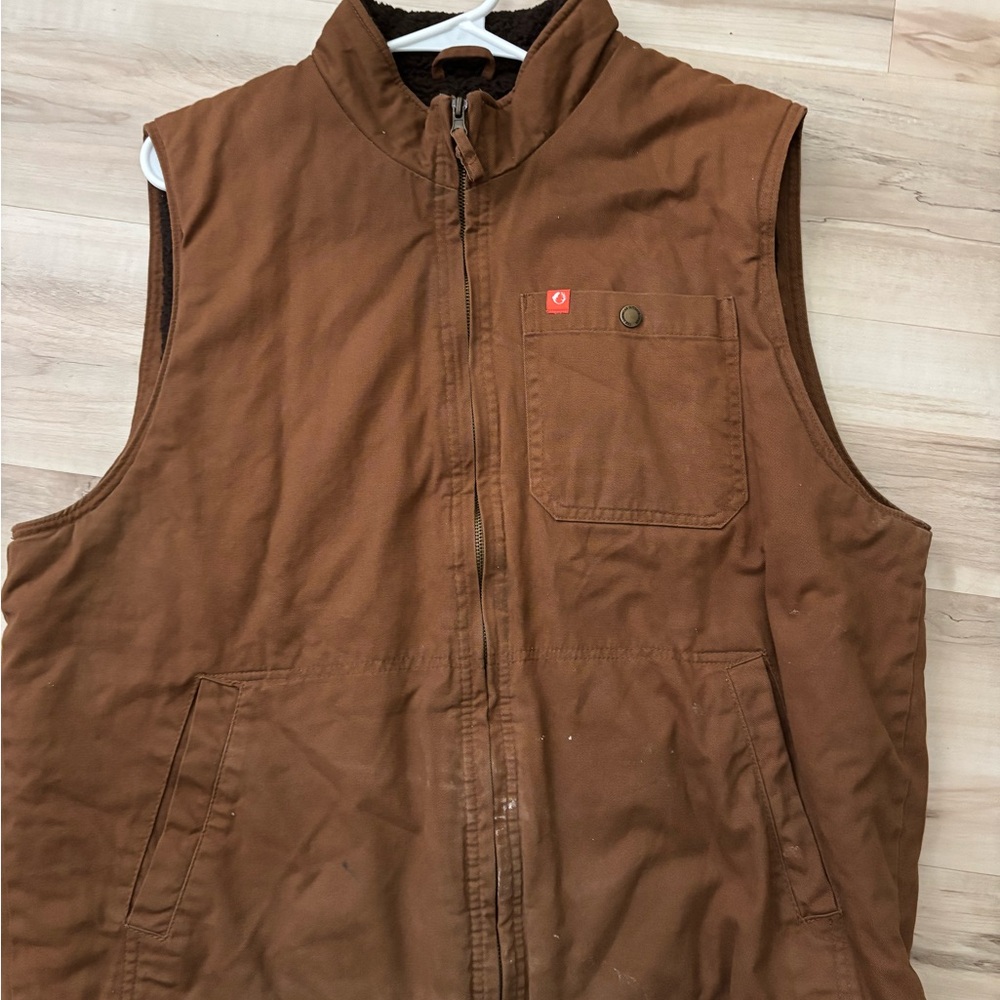 Men's Brown Sleeveless Jacket